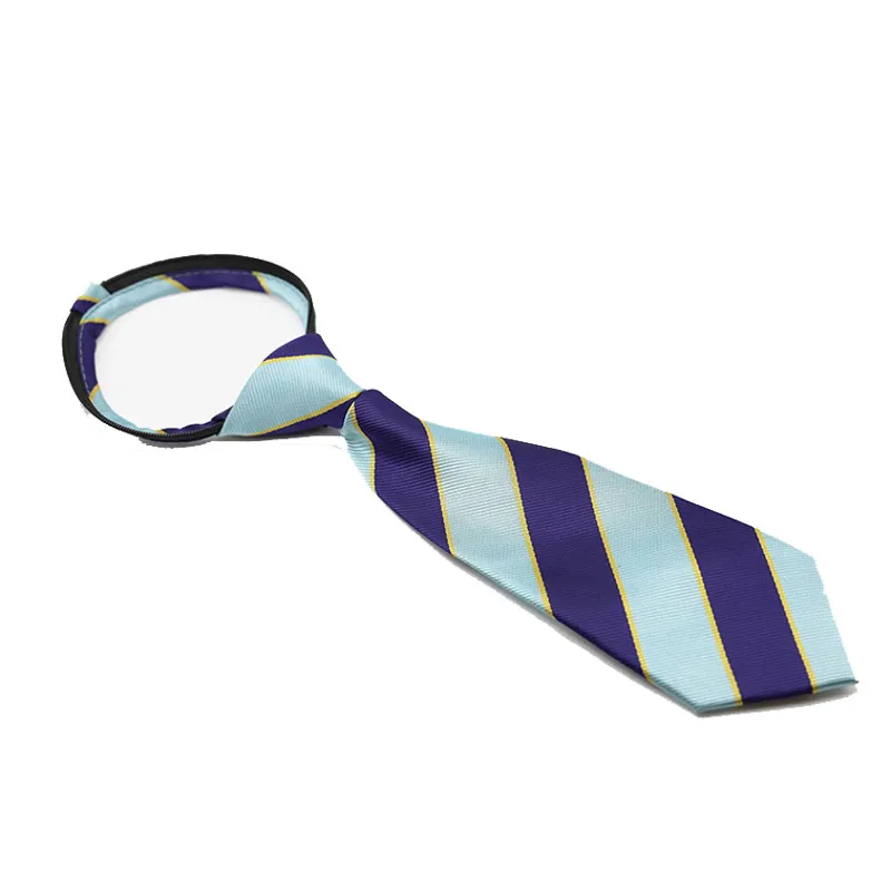 Equetech Ready Tied Junior Zipper Tie - PC Stripe