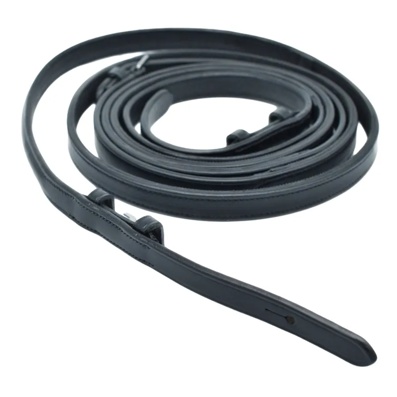 Dever Platinum Raised Dressage Reins - Black