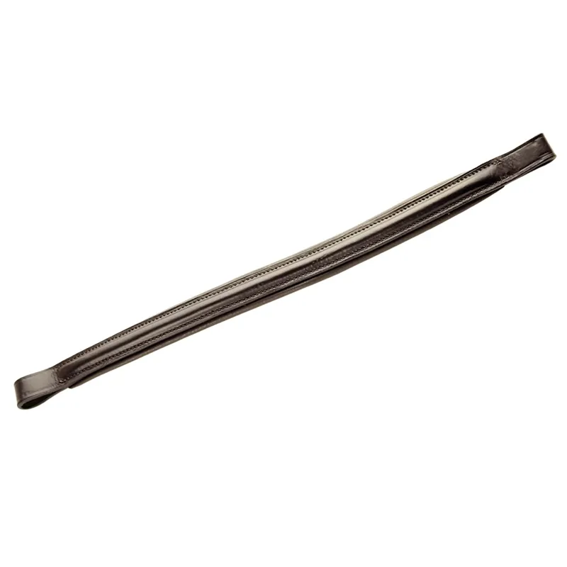 Dever Platinum Padded Raised Browband - Brown