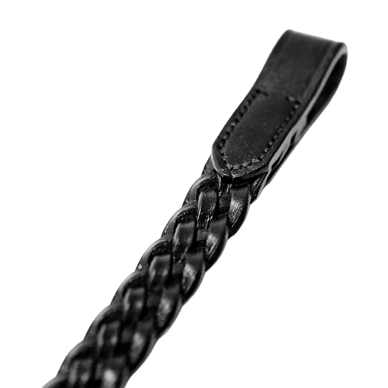 Dever Platinum Plaited  3/4 inch Browband - Black