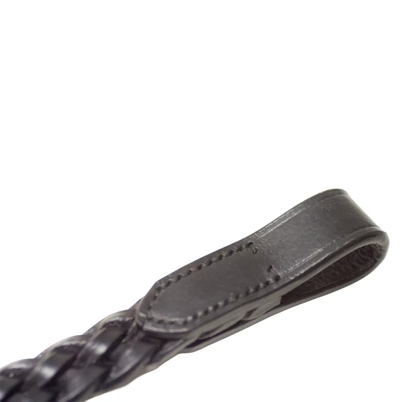 Dever Platinum Plaited 3/4 inch Browband - Brown-1