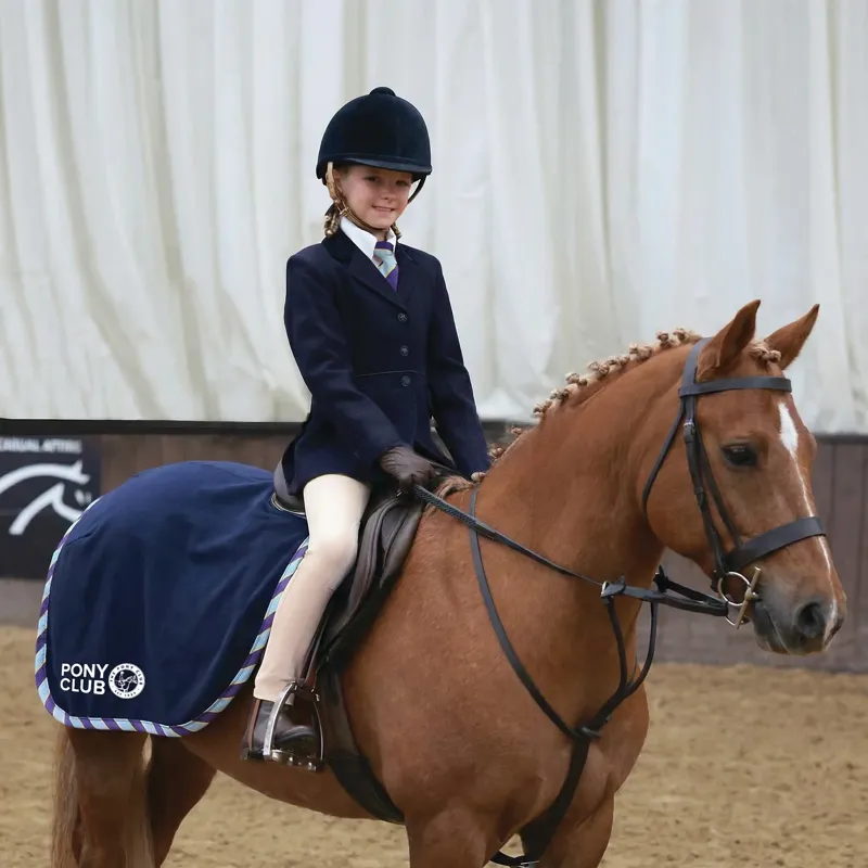 Equetech Pony Club Quarter Sheet - Navy -1