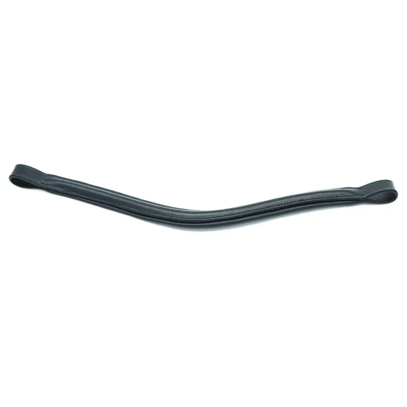Dever Platinum Padded Shaped Raised Browband - Black