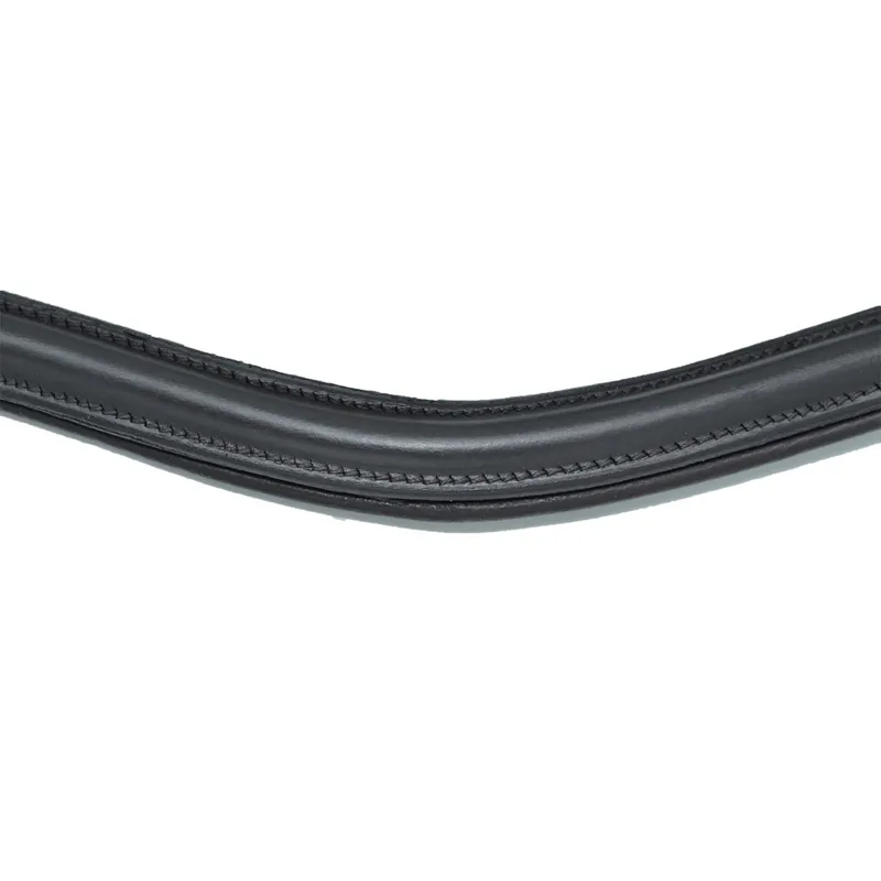 Dever Platinum Padded Shaped Raised Browband - Black-1