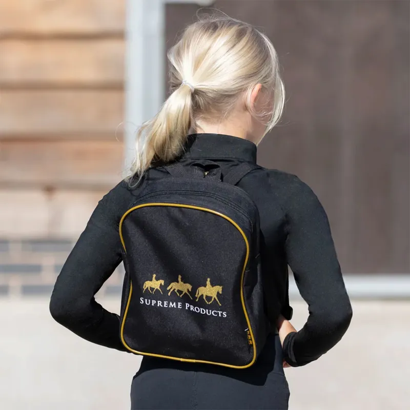 Supreme Products Pampered Pony Grooming Rucksack - Black/Gold-1
