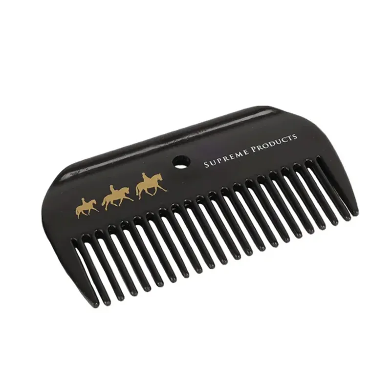 Supreme Products Pampered Pony Mane Comb - Black/Gold