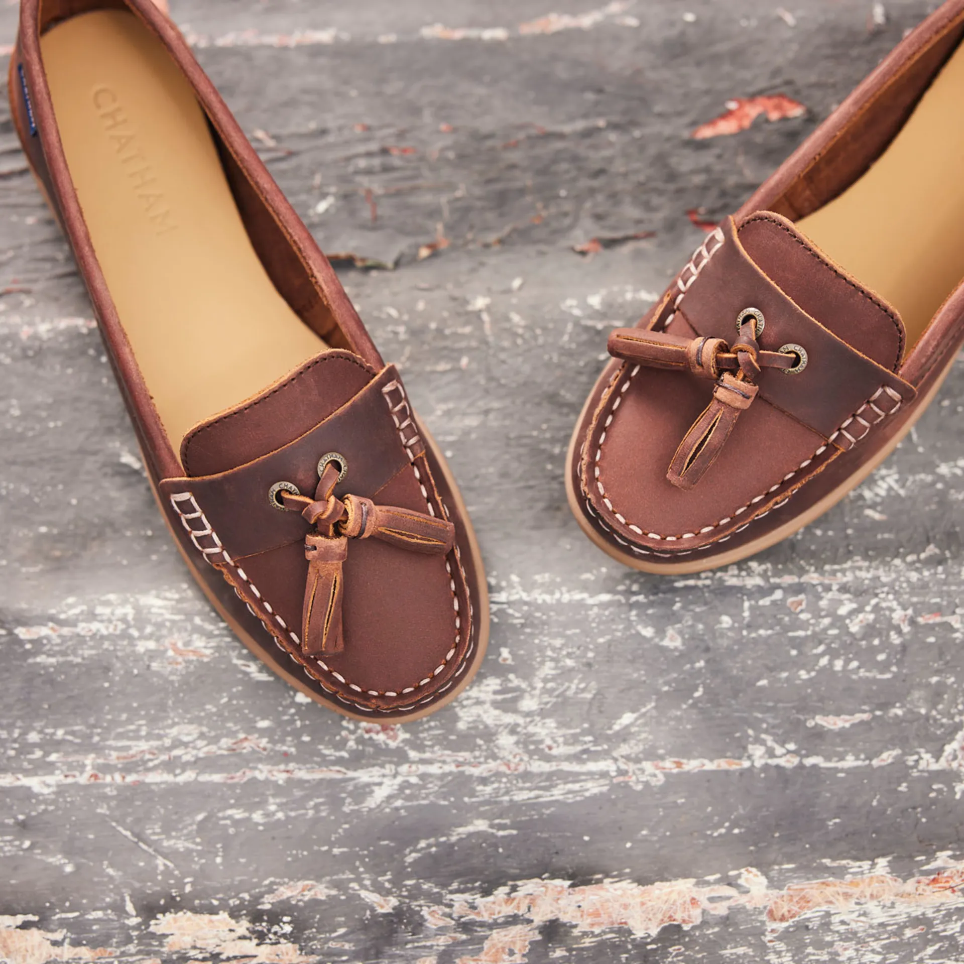 Chatham Pulau – Chaussure Bateau Femme Élégante En Cuir Nubuck Bleu Marine – Semelle Antidérapante Confort Poron