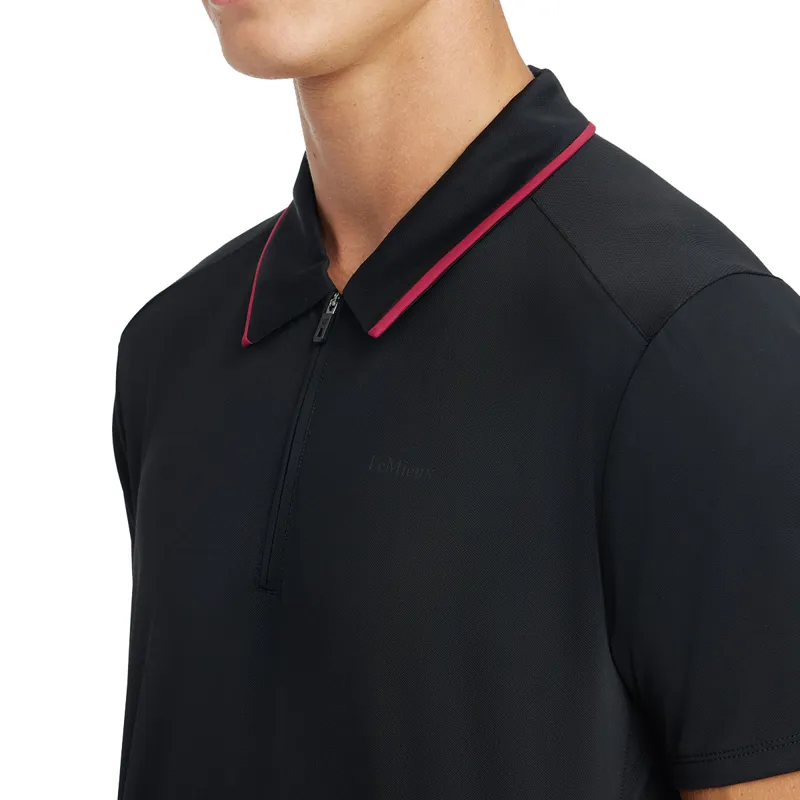 LeMieux Mens Performance Polo Shirt - Black-5