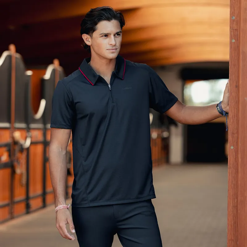 LeMieux Mens Performance Polo Shirt - Black-2