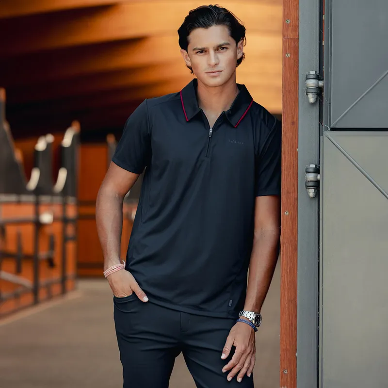 LeMieux Mens Performance Polo Shirt - Black-1