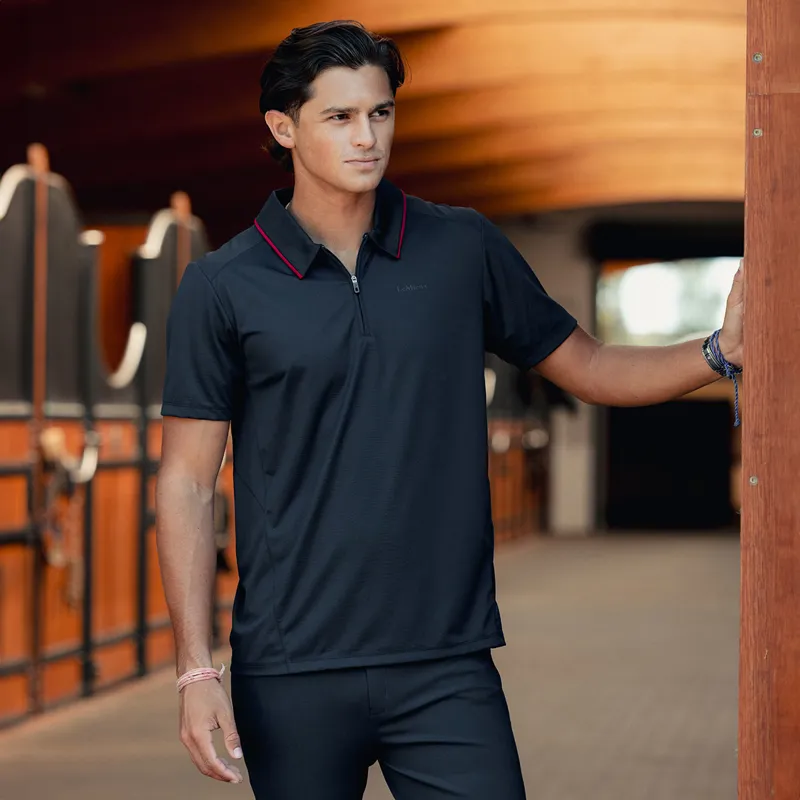 LeMieux Mens Performance Polo Shirt - Navy-2