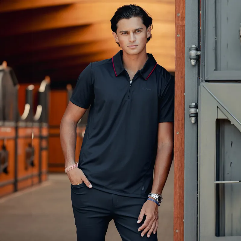 LeMieux Mens Performance Polo Shirt - Navy-1