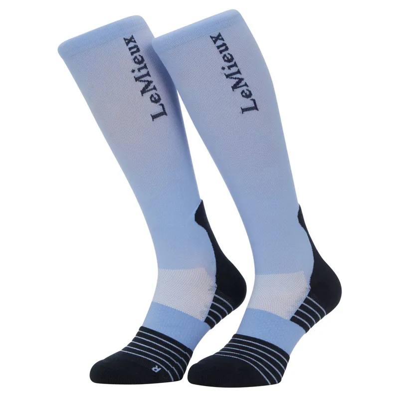 LeMieux x This Esme Performance Adults Tall Riding Socks - Corn Blue