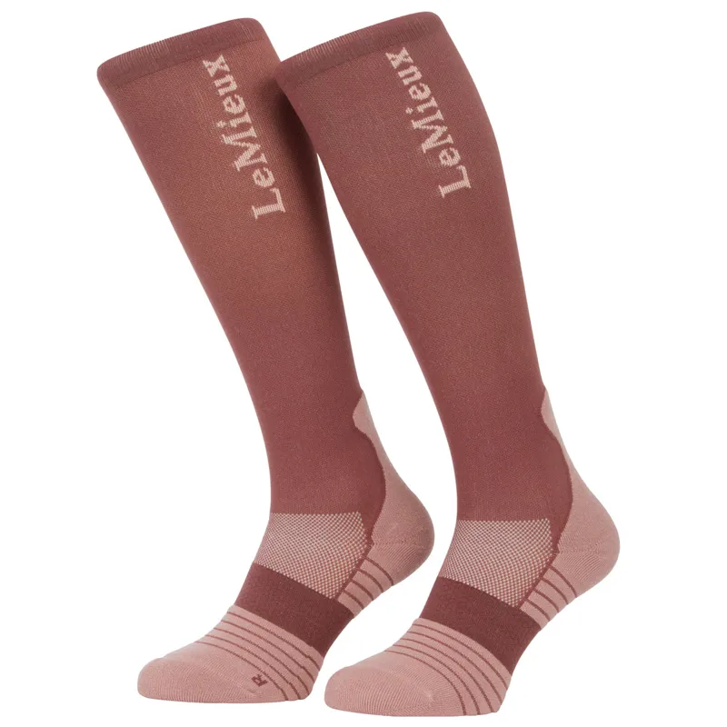 LeMieux Performance Tall Riding Socks - Rosewood