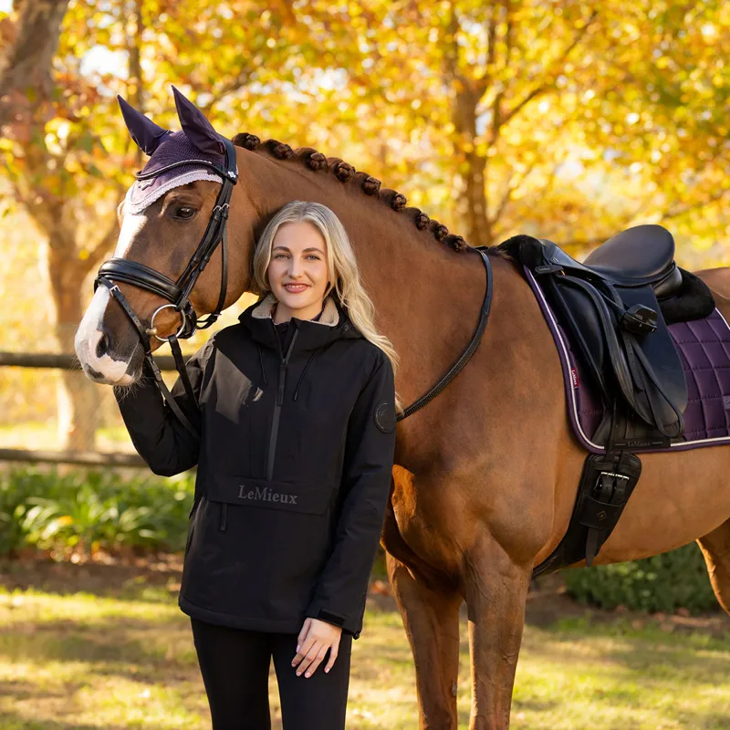 LeMieux Phoebe Womens Waterproof 1/2 Zip Anorak - Black-1