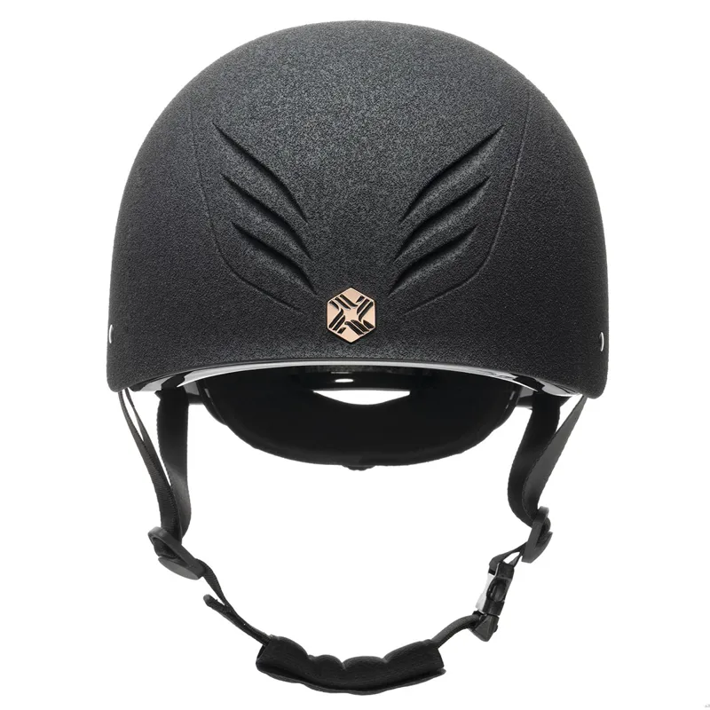 Charles Owen EQx Phoenix Skull Riding Hat - Black/Rose Gold Pre-Order-1