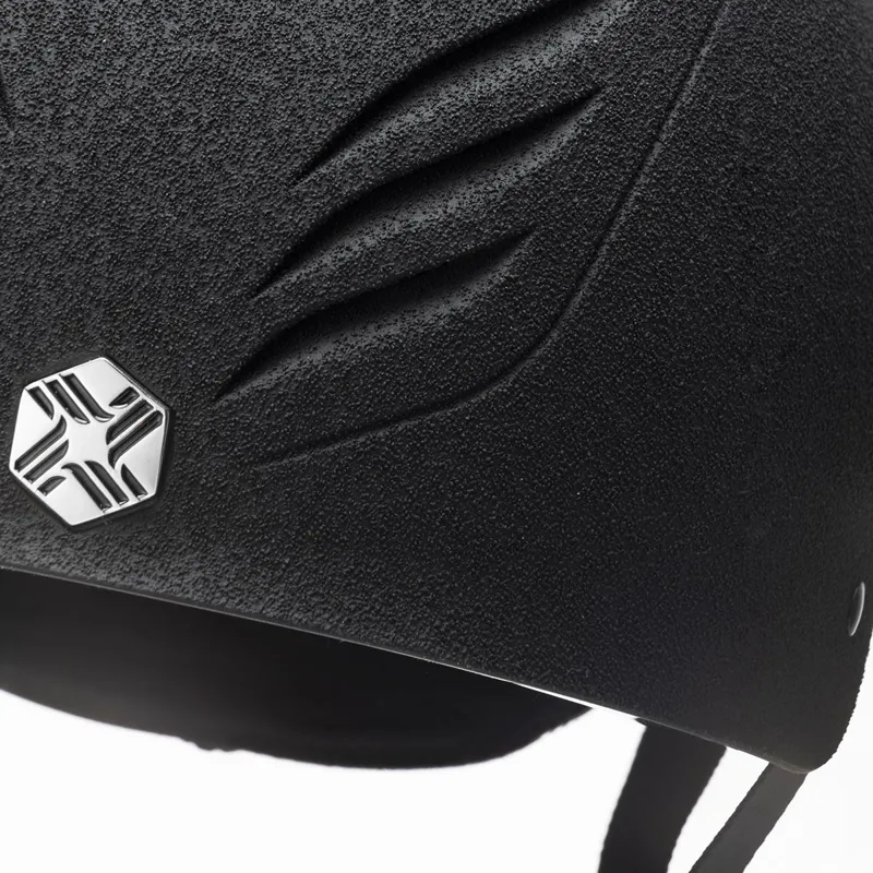 Charles Owen EQx Phoenix Skull Riding Hat - Black/Silver Pre-Order-2