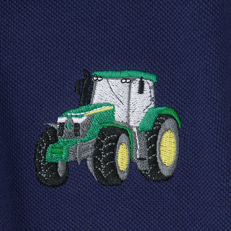 Lighthouse Pier Junior Boys Short Sleeve Polo Shirt - Navy/Green-2