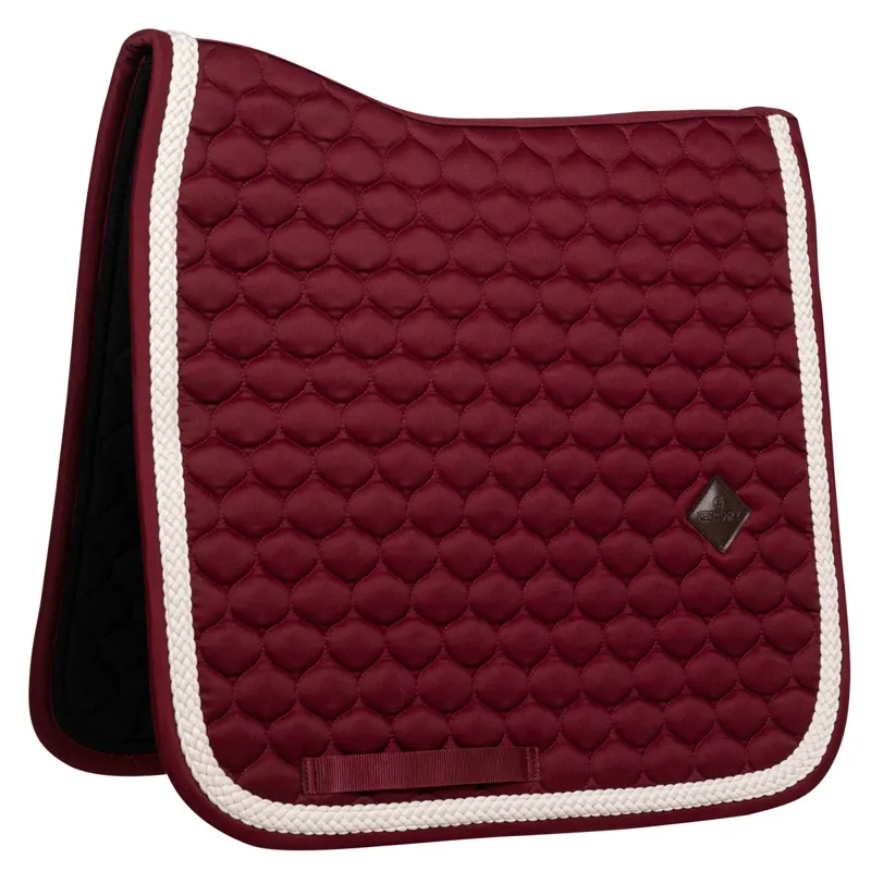 Kentucky Plaited Cord Dressage Saddlecloth - Bordeaux