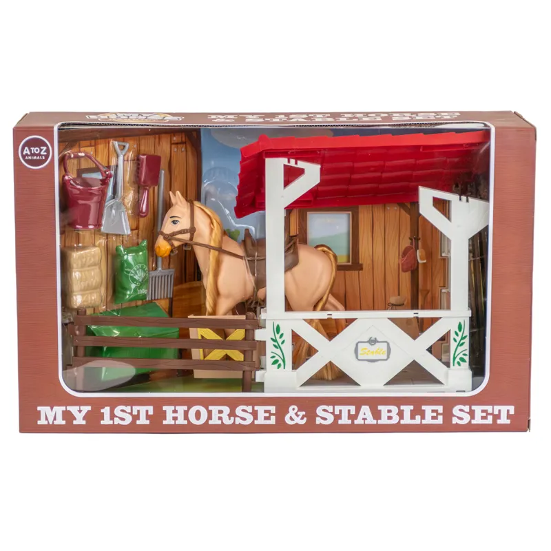 Platinum Horse and Stable Set - Palomino