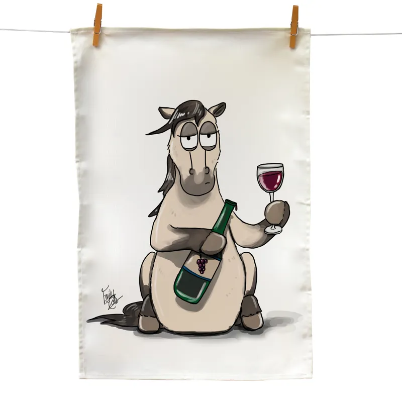 Emily Cole Tea Towel - Pass The Wine