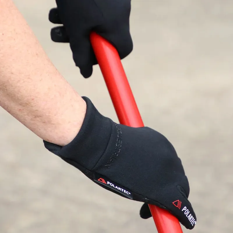 Hy Equestrian Polartec Adults Riding Gloves - Black-2