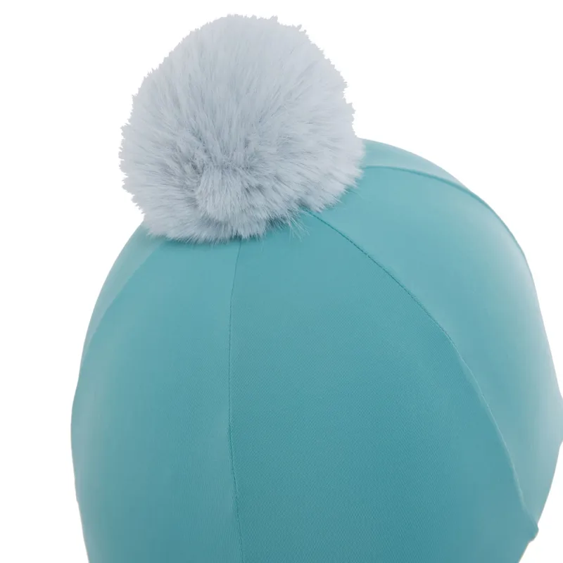 LeMieux Pom Hat Silk - Lagoon/Aqua-1