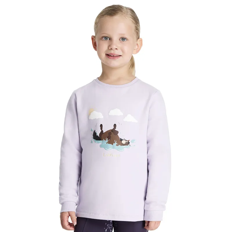 LeMieux Mini Poppy Long Sleeve Junior Top - Lilac