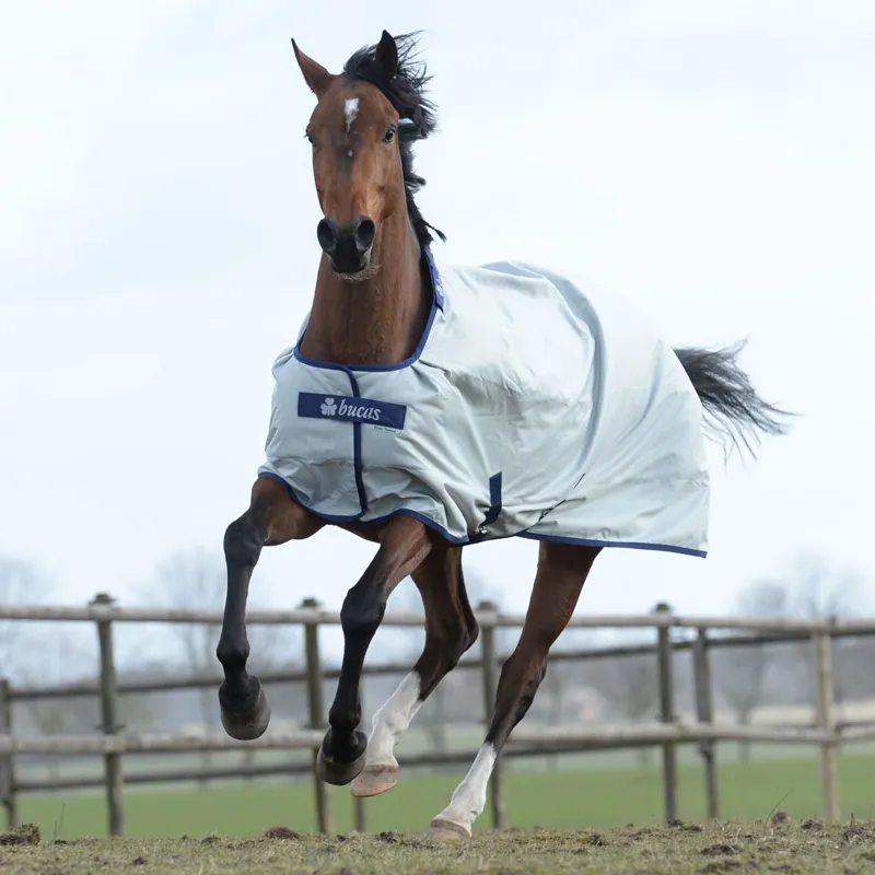 Bucas Power 300g Extra Standard Neck Turnout Rug - Silver-1