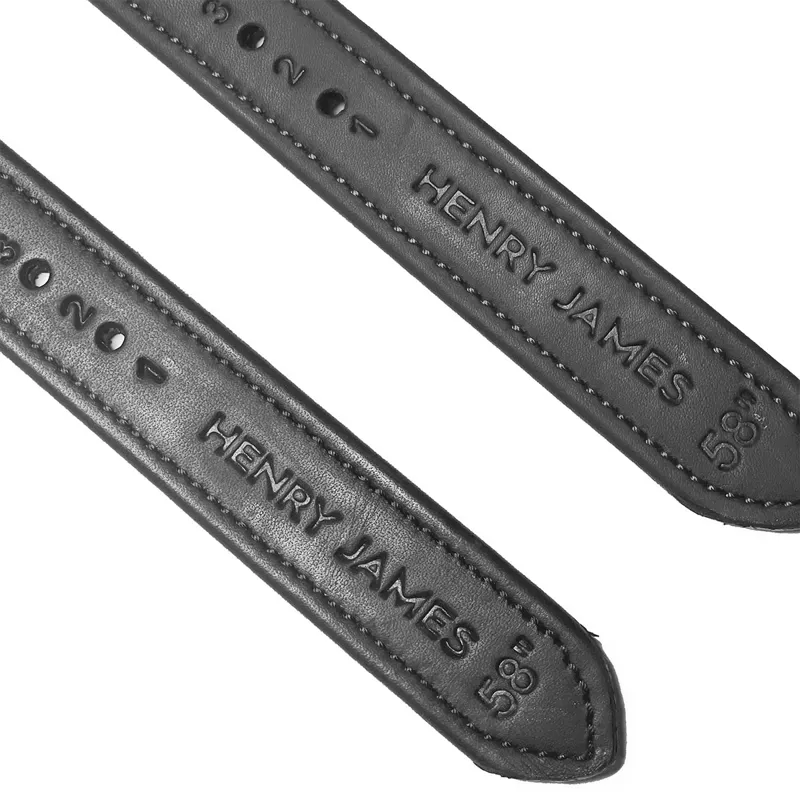 Henry James Precision Calfskin Stirrup Leathers - Black-2
