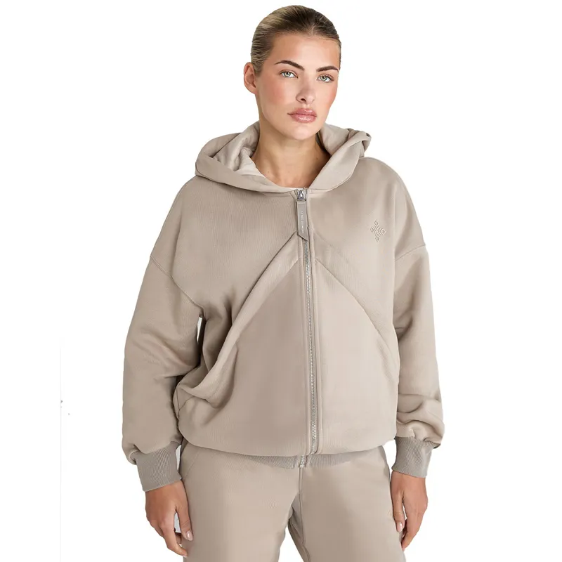 Aztec Diamond Premium Full Zip Womens Hoodie - Nude