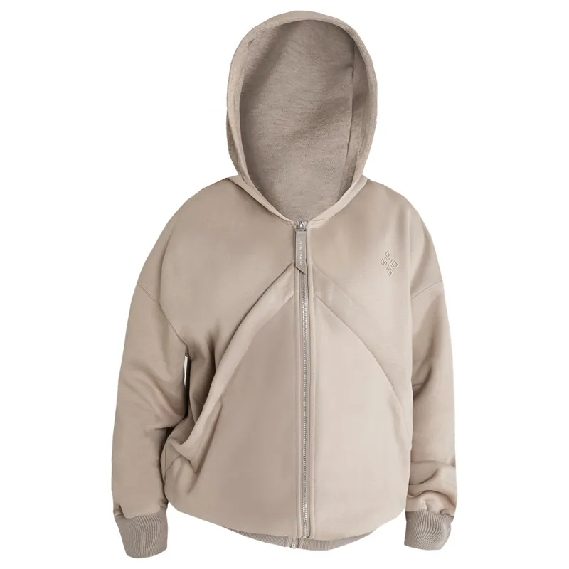 Aztec Diamond Premium Full Zip Womens Hoodie - Nude-1