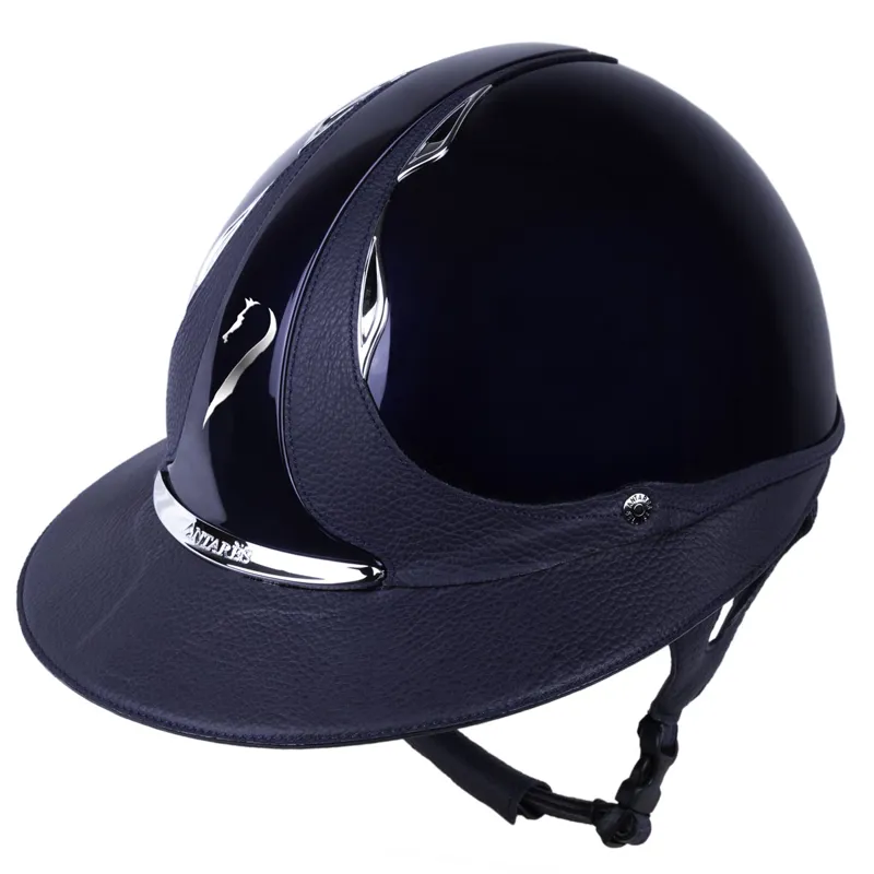 Antares Premium Eclipse Glossy Riding Hat - Blue/Blue