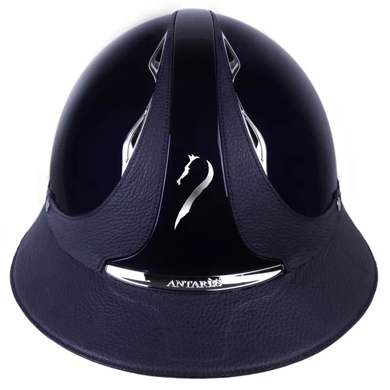 Antares Premium Eclipse Glossy Riding Hat - Blue/Blue-5