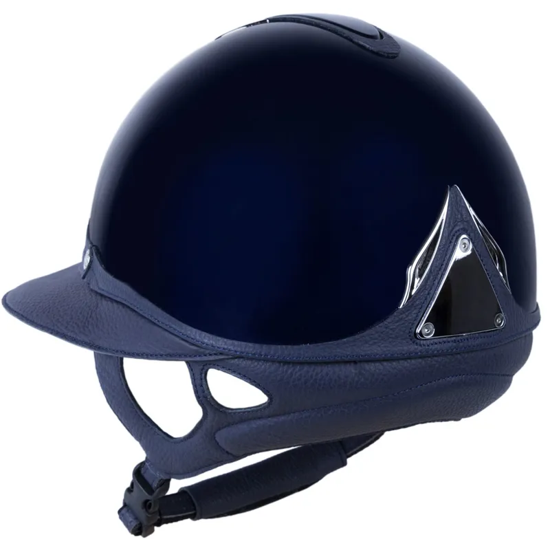 Antares Premium Eclipse Glossy Riding Hat - Blue/Blue-2