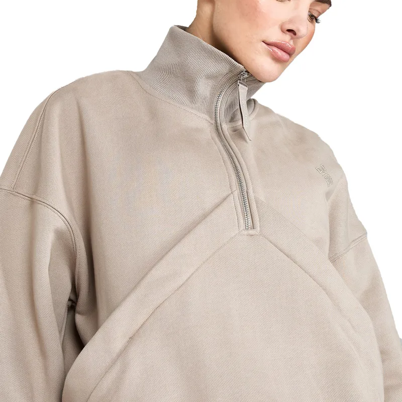 Aztec Diamond Premium Half Zip Womens Sweater - Nude-5