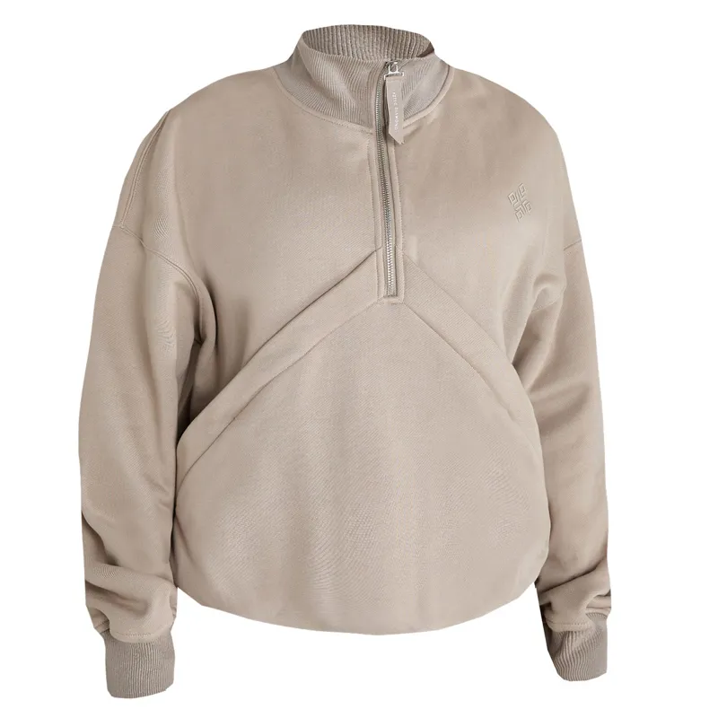 Aztec Diamond Premium Half Zip Womens Sweater - Nude-3