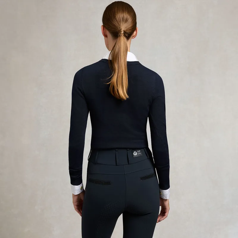 Holland Cooper Premium High Rise Full Grip Womens Breeches - Ink Navy-4