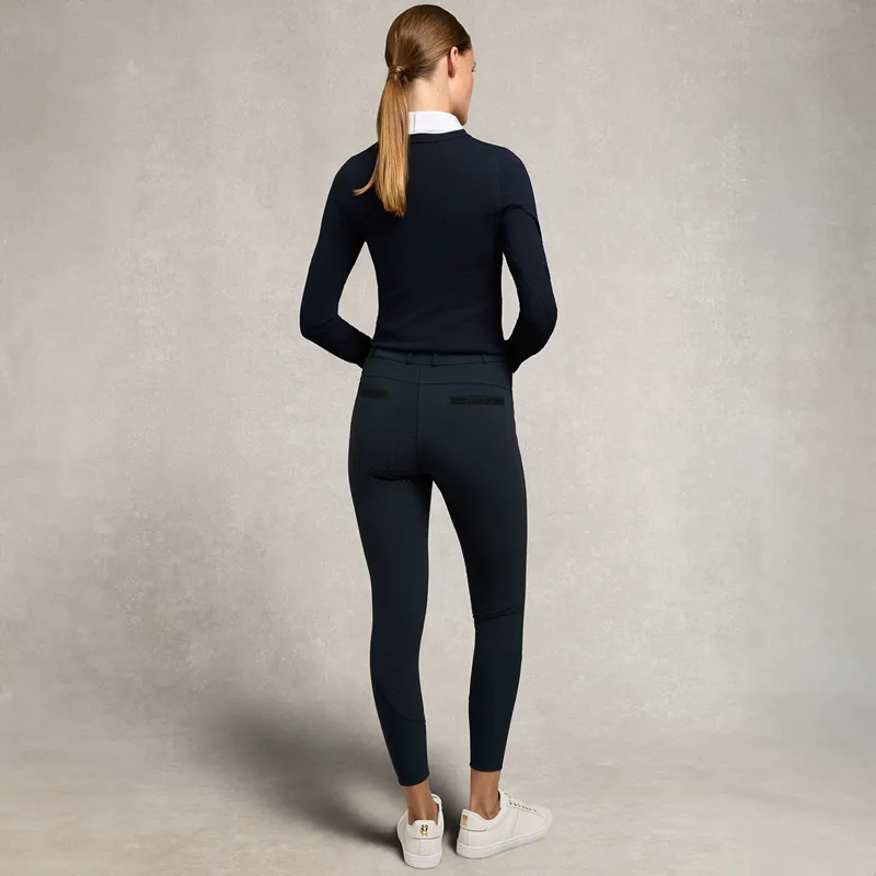 Holland Cooper Premium High Rise Full Grip Womens Breeches - Ink Navy-3