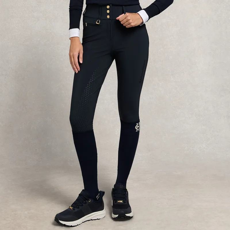 Holland Cooper Premium High Rise Full Grip Womens Breeches - Ink Navy