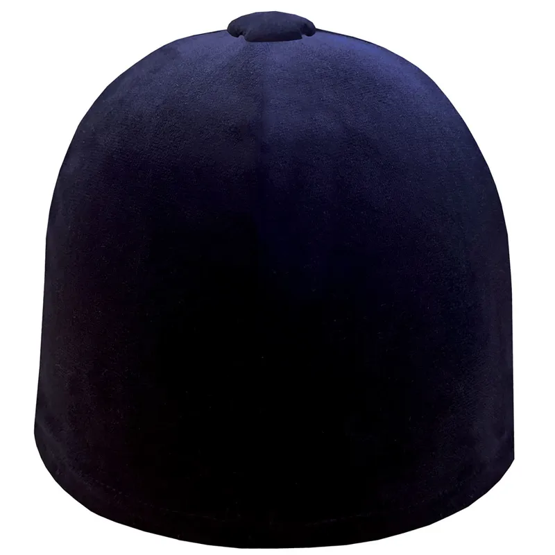 Equetech Premium Velvet Junior Hat Silk - Navy-1
