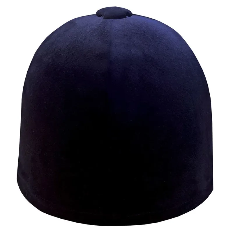 Equetech Premium Velvet Show Hat Silk - Navy-1