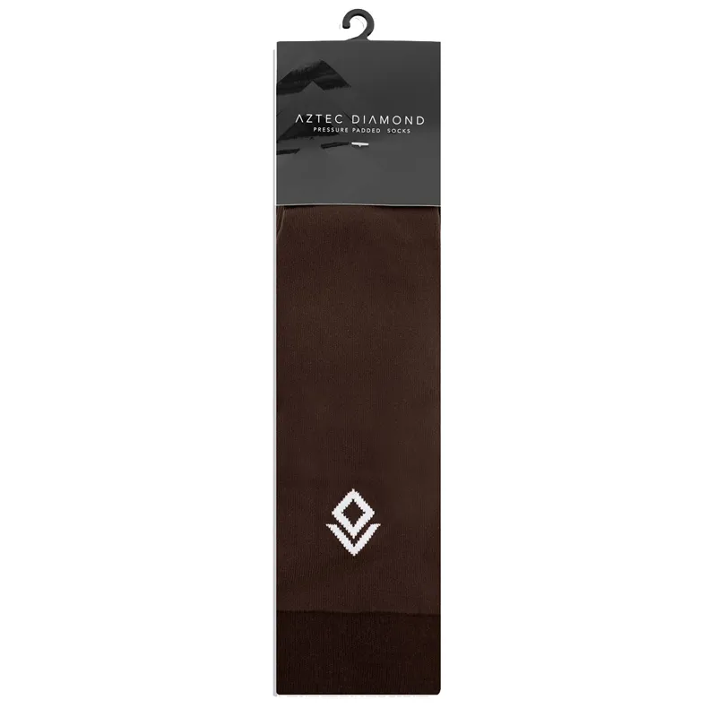 Aztec Diamond Pressure Padded Tall Socks 2 Pack - Mocha-2