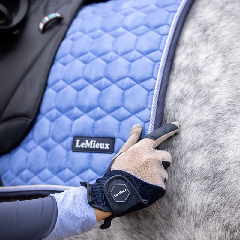 LeMieux x This Esme ProMesh Adults Riding Gloves - Navy-1