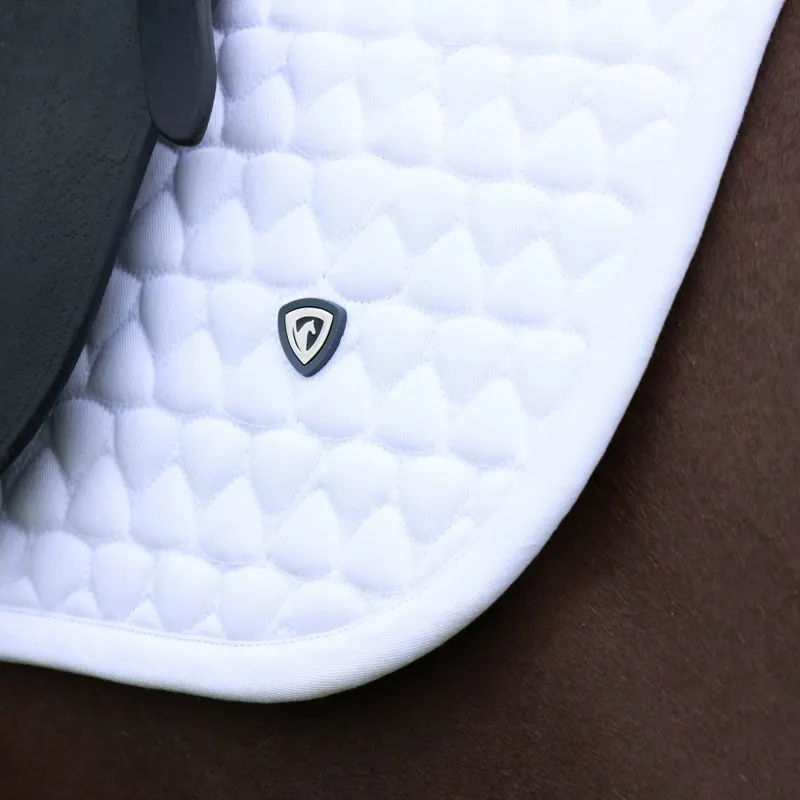 Hy Equestrian Pro Reaction Dressage Saddlecloth - White-2
