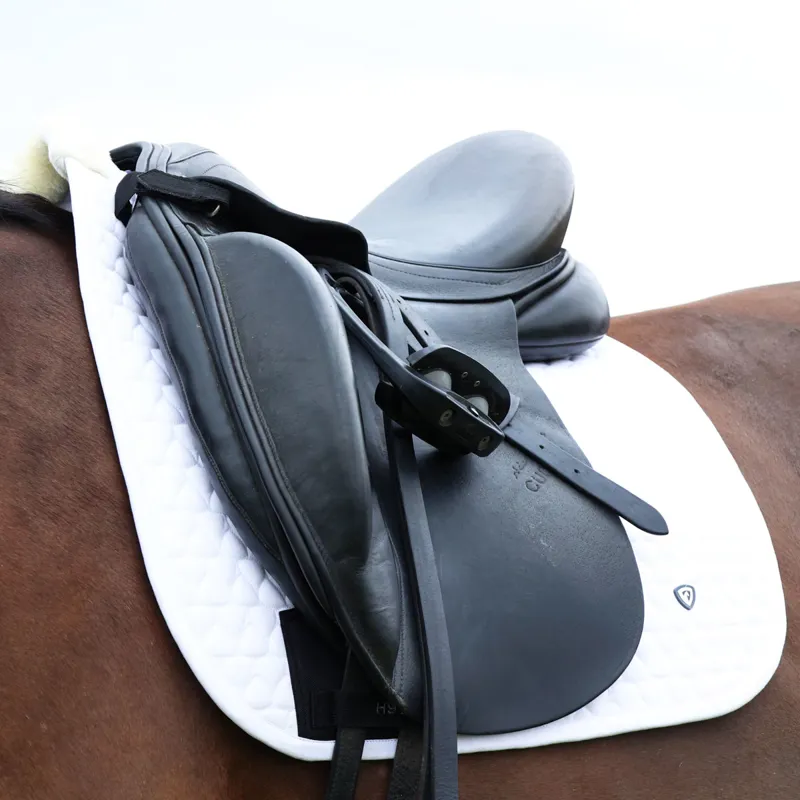 Hy Equestrian Pro Reaction Dressage Saddlecloth - White-3