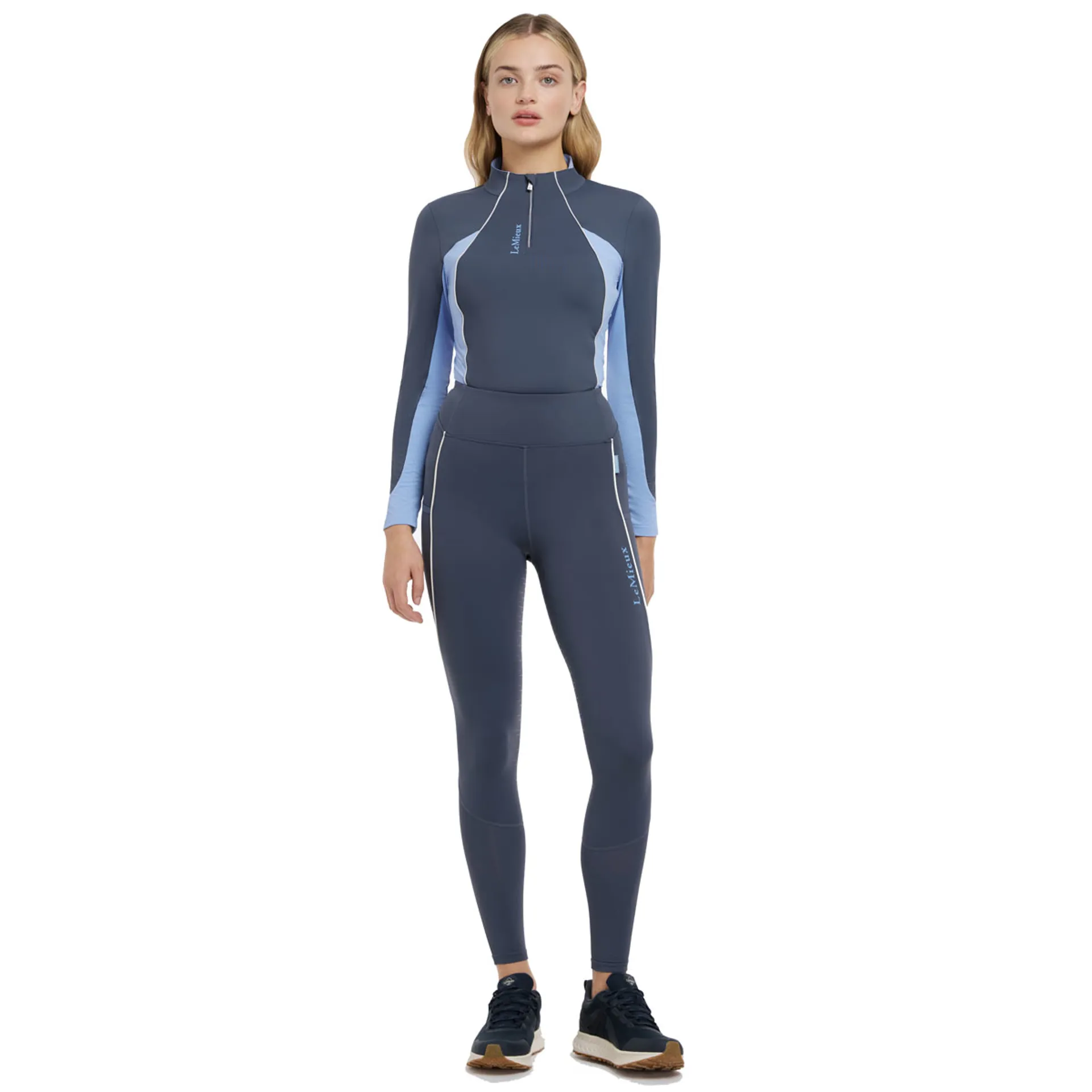 Capuche Mouche LeMieux X This Esme – Bleu Maïs, Coton Stretch 4 Voies Pour Cheval