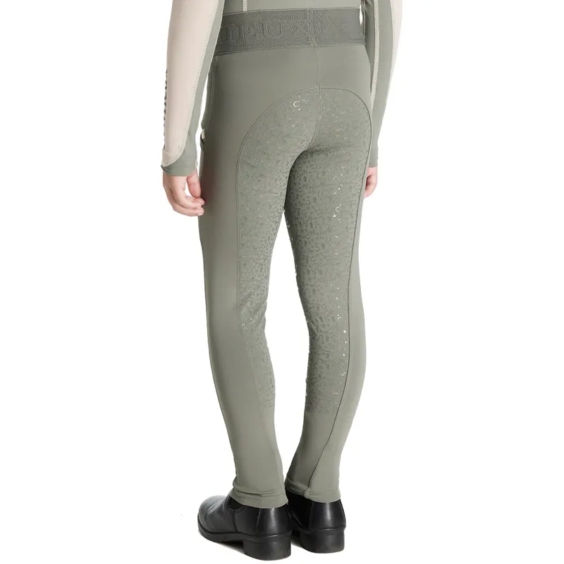 LeMieux Mini Pull Ons Full Grip Junior Riding Tights - Rosemary-3