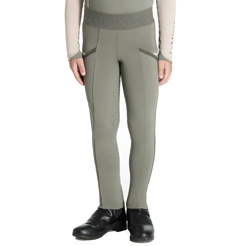 LeMieux Mini Pull Ons Full Grip Junior Riding Tights - Rosemary