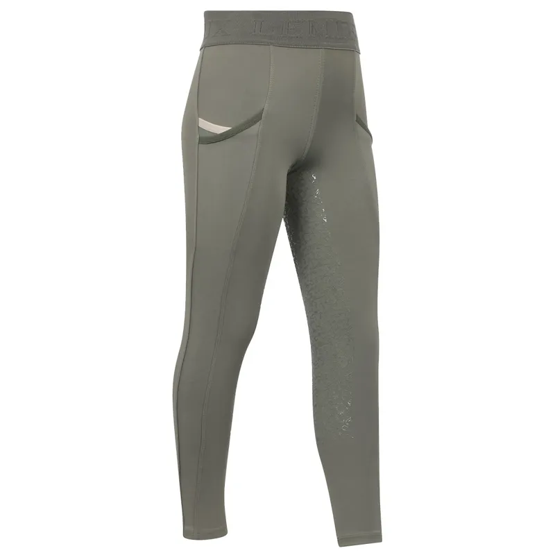 LeMieux Mini Pull Ons Full Grip Junior Riding Tights - Rosemary-2